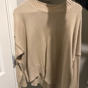 Quince Beige Crew Neck Sweater